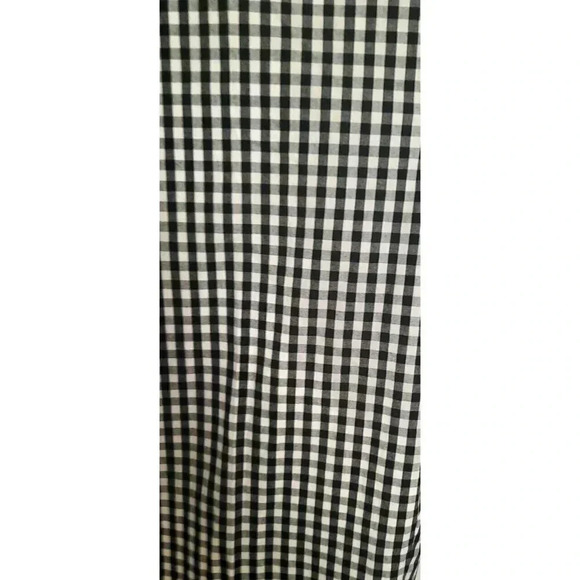 CHAPS Black White Gingham Plaid Capri Pants Cotton Stretchy Size 10 - Picture 3 of 4